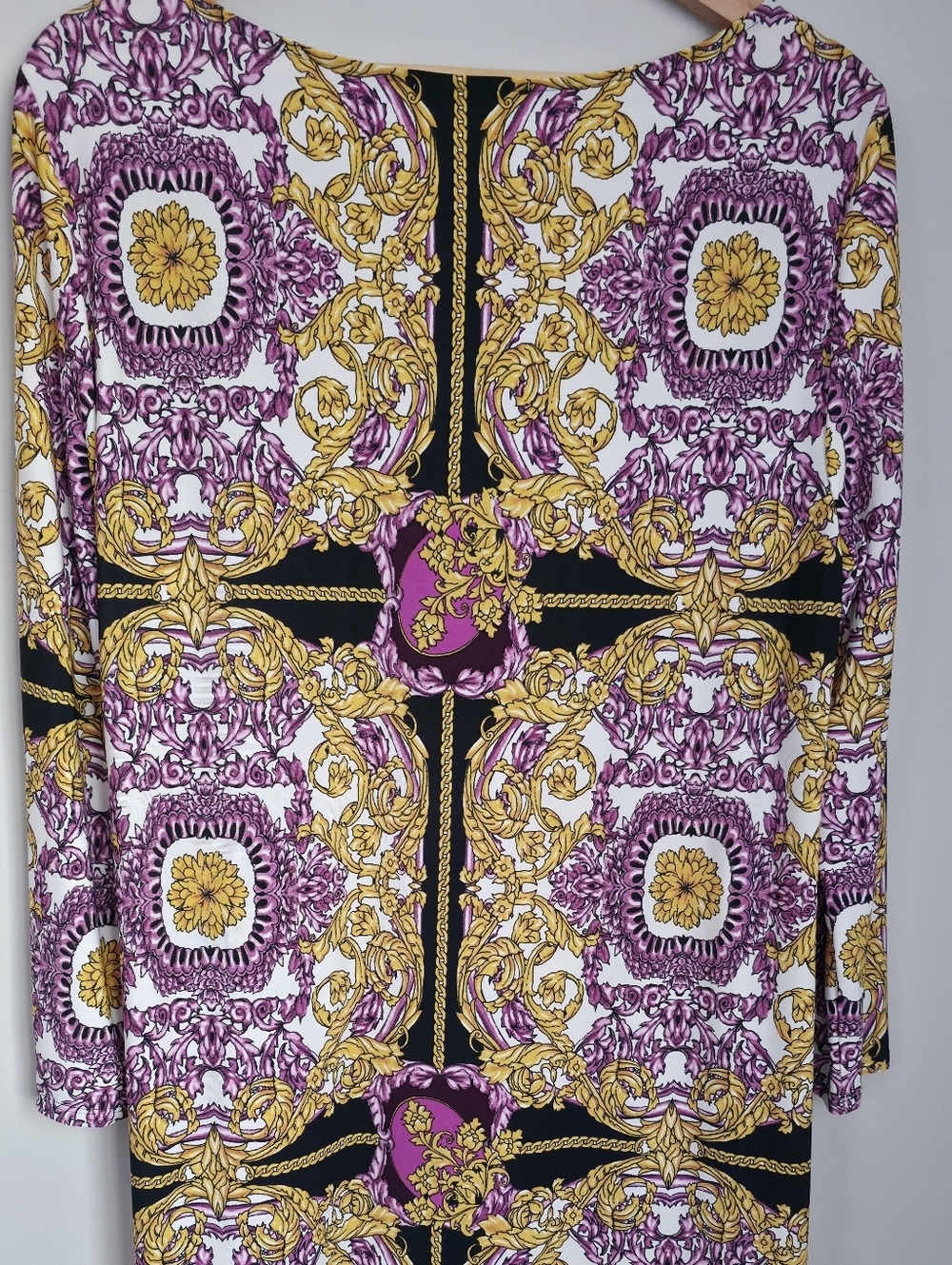 Laundry By Design XL Luxury Baroque Print Dress Stretch Elegant NWT - Picture 3 of 11